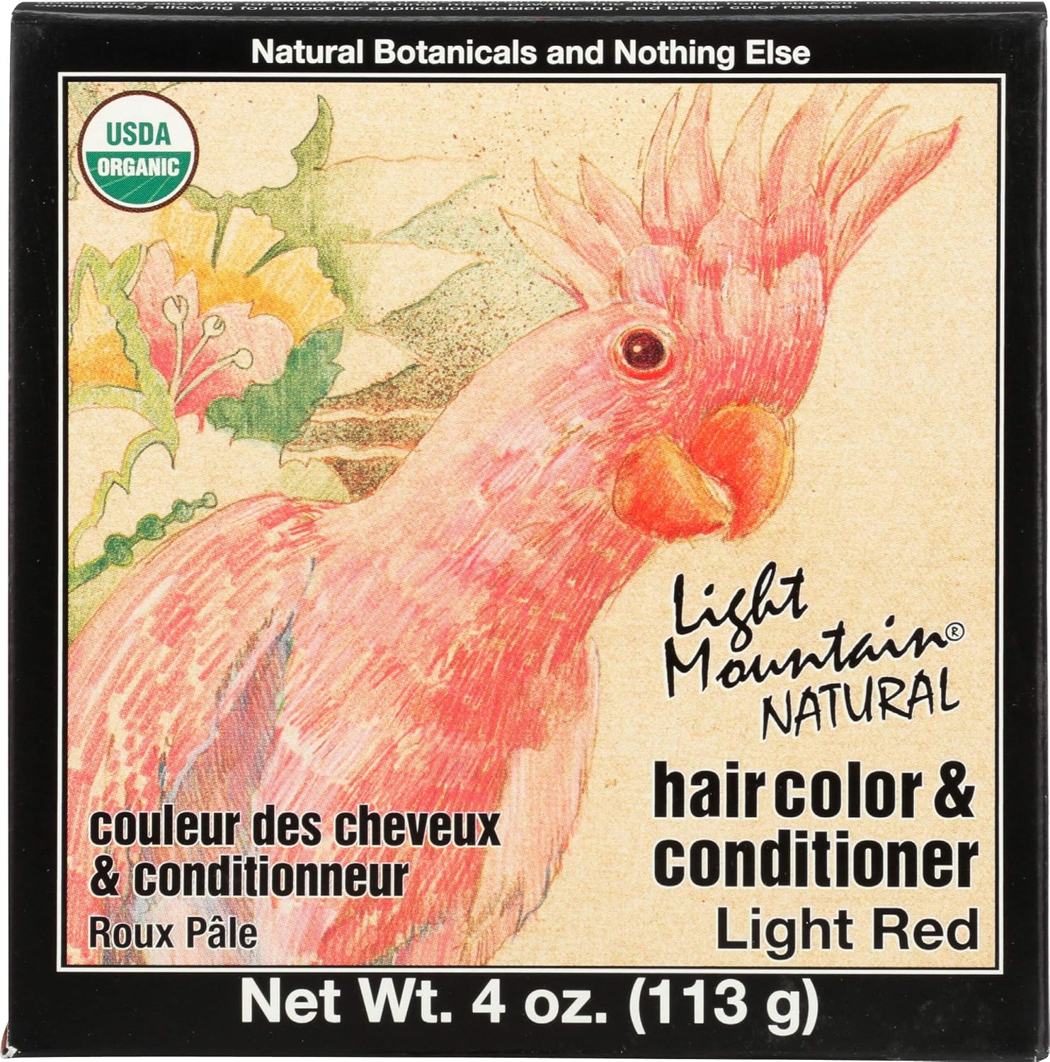 Light Mountain Henna Hair Color & Conditioner- Red Red - 4 Oz. - Powder, 113.4 g (Pack of 1)