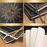 Artfan A5 Notebook 144 Pages Lined Faux Leather Cover Pocket Black view 6