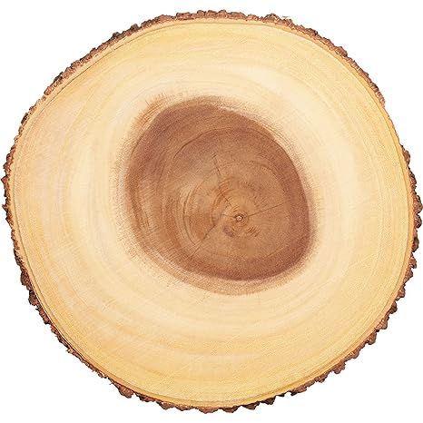 Kitchen Craft Artesà Natürliches Holz Käsebrett/Servierplatte mit Rindenrand, 30 cm (12 Zoll) Rund, Brown 30 x 30 x 2.2 cm