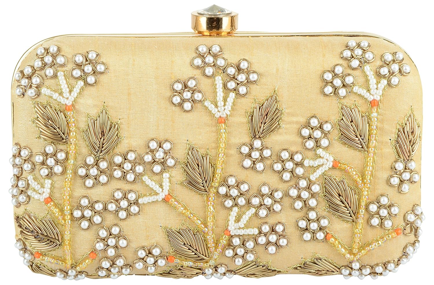 tooba women's pearl tree box clutch