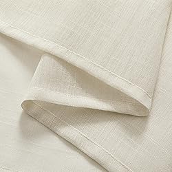 Joydeco Sheer Curtains 84 Inches Long, White