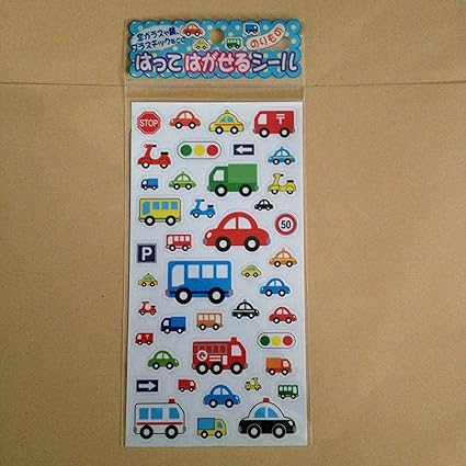 Amazon Co Jp かわいい はってはがせる 乗り物 シール ガラス プラスチック 金属用 ホーム キッチン