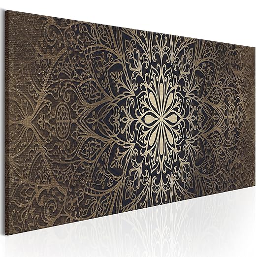 murando Akustikbild Mandala 135x45 cm Bilder Hochleistungsschallabsorber Schallschutz Vlies Leinwand Akustikdämmung 1 TLG Wan