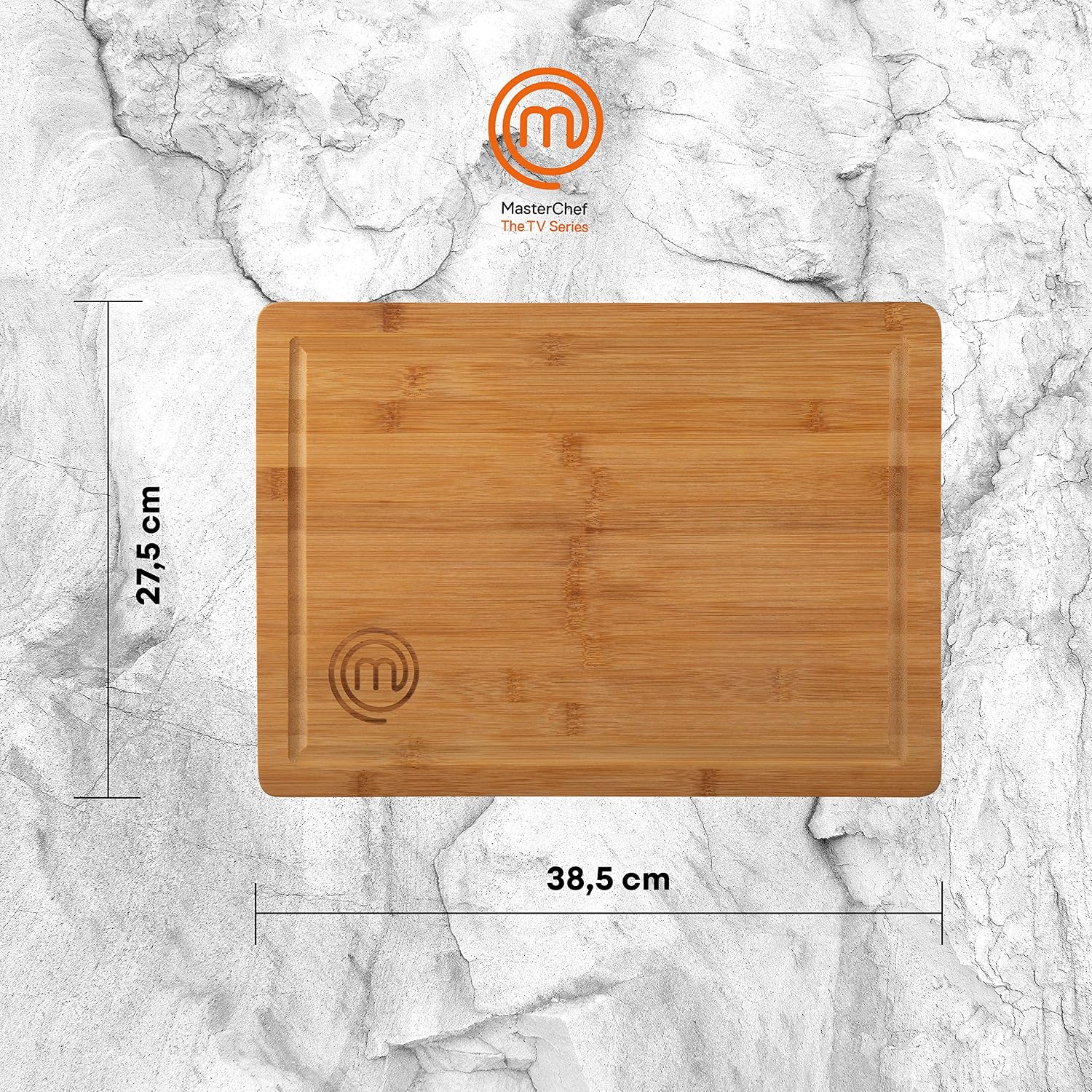 MasterChef Large Chopping Board Bamboo Butchers Block 39cm x 27cm x 3cm (18" x 10.5" x 1") Thick - Image 3