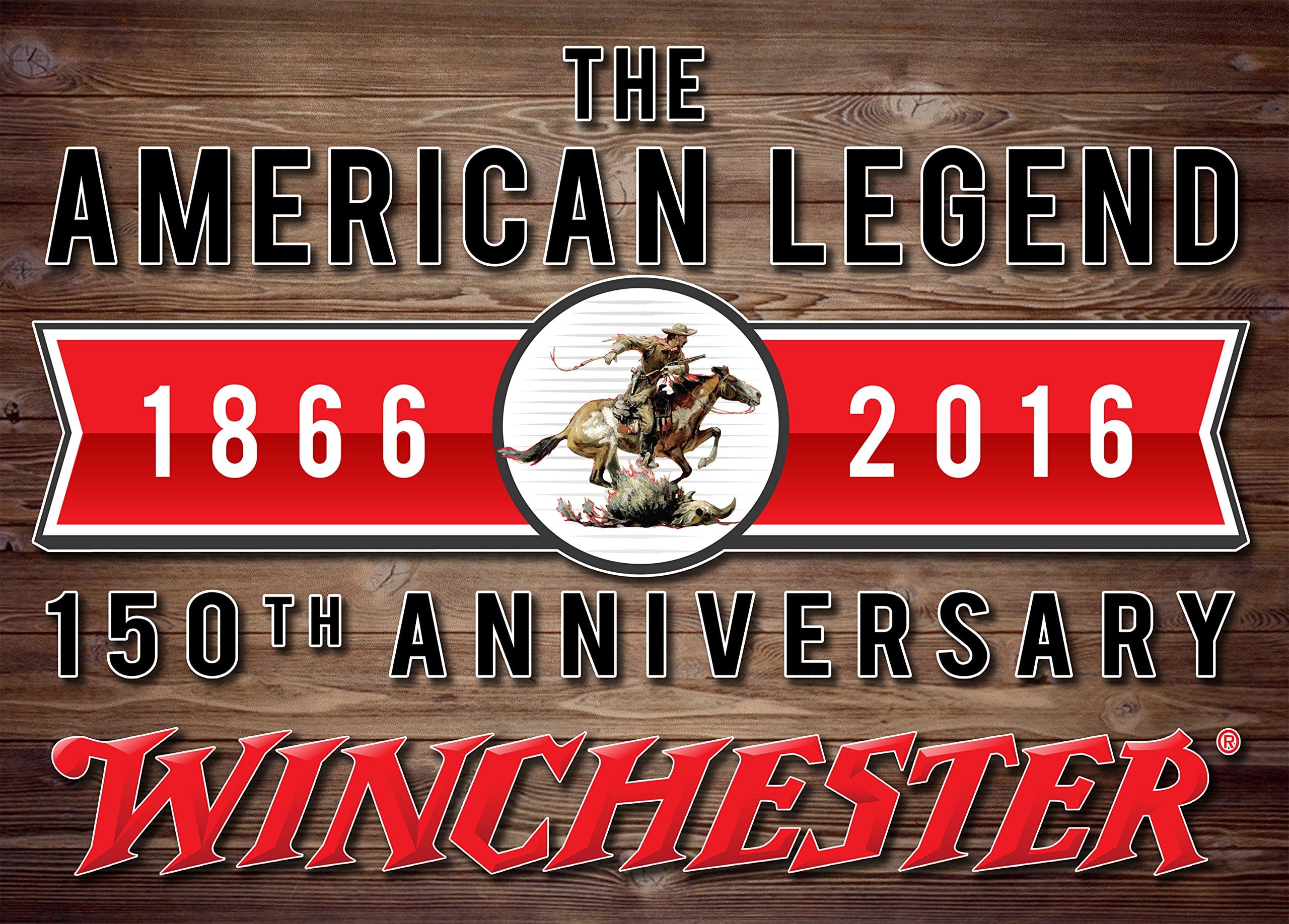 Winchester 150th Anniversary Rectangle Tin Sign, 17" x 12"
