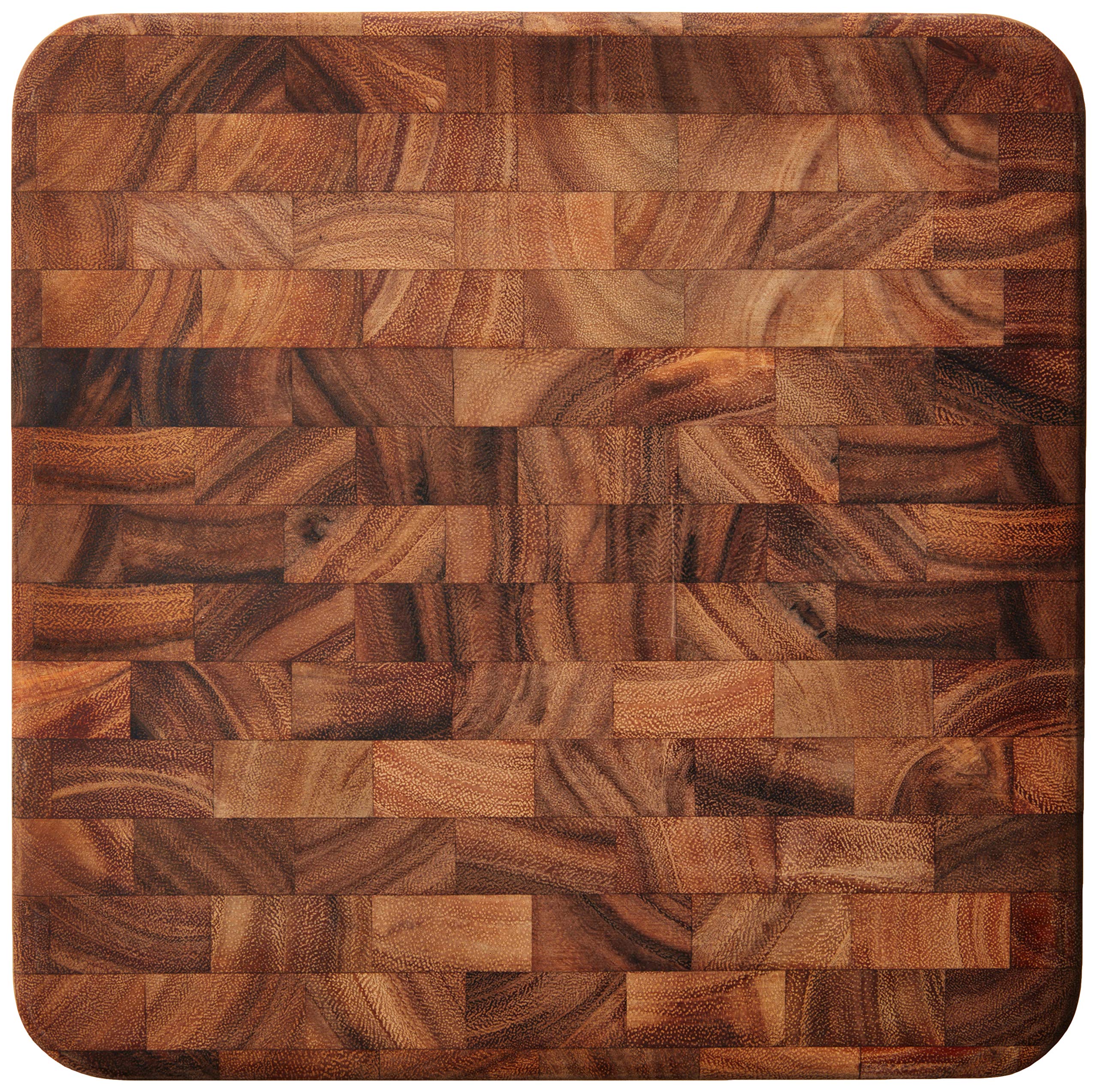 Ironwood Oslo End Grain Square Utility Cutting Board, One Size, Acacia Wood, Brown