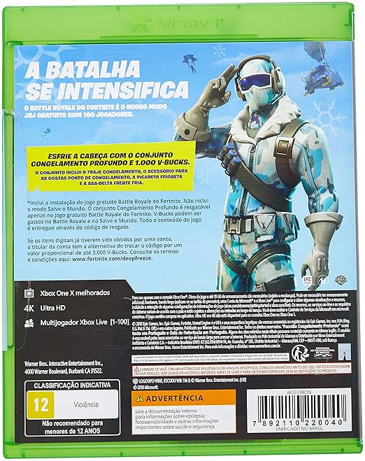 Fortnite Pacotao Congelamento Profundo Xbox One Amazon Com Br Games - 