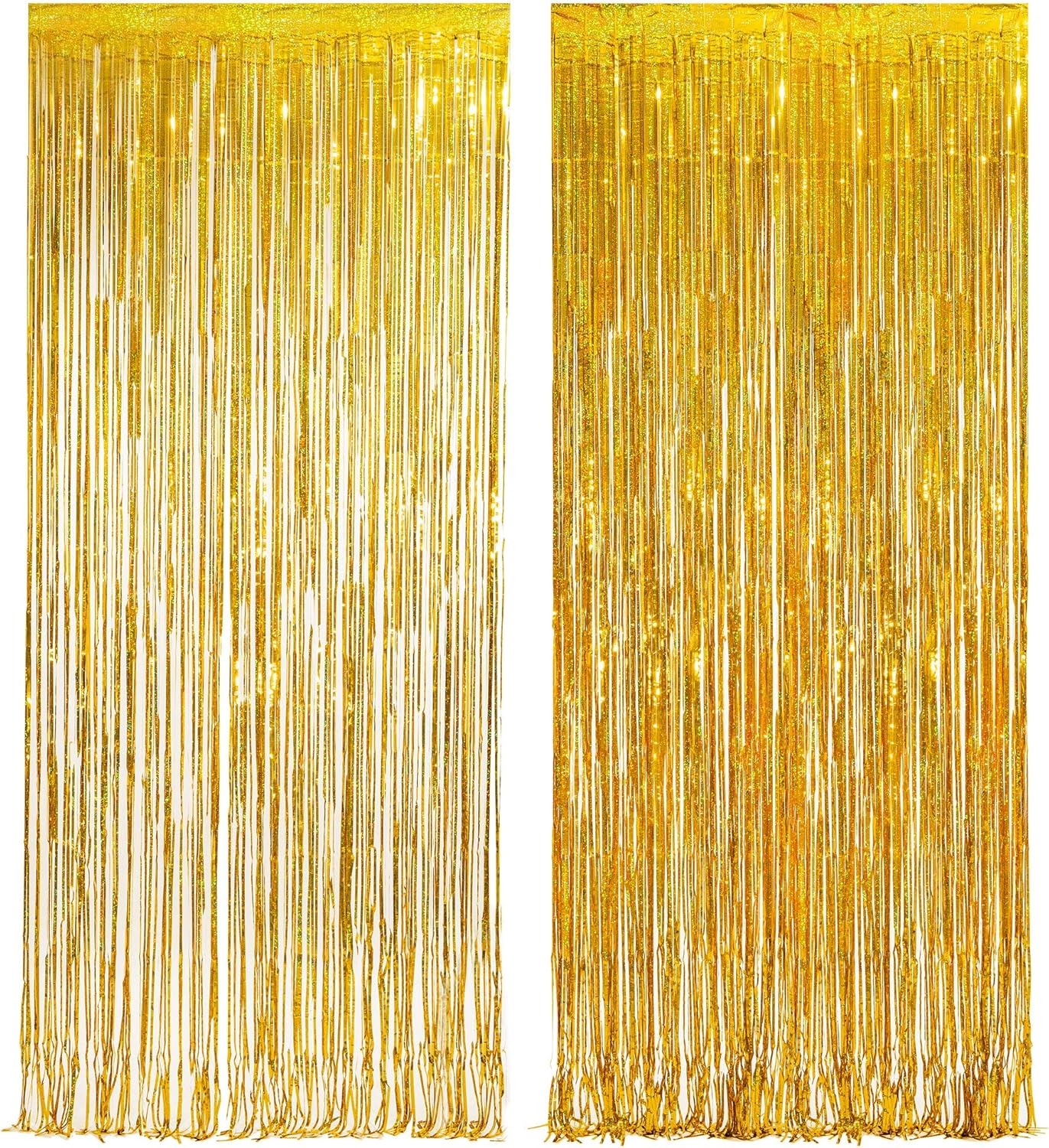 Gold Fringe Curtain Tinsel Backdrop