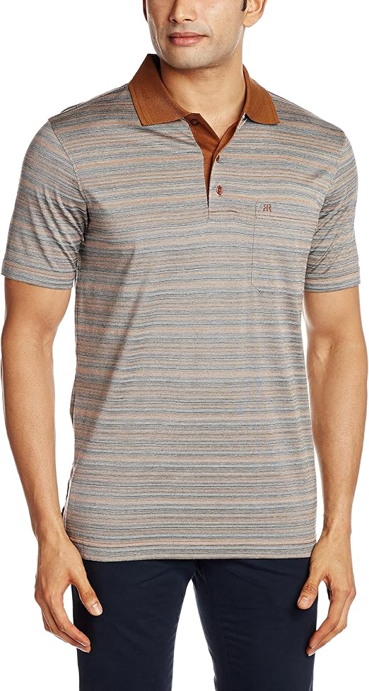 Buy Raymond Men's TShirt (8907253563165_RCKY00398O7_39_Dark Brown) at