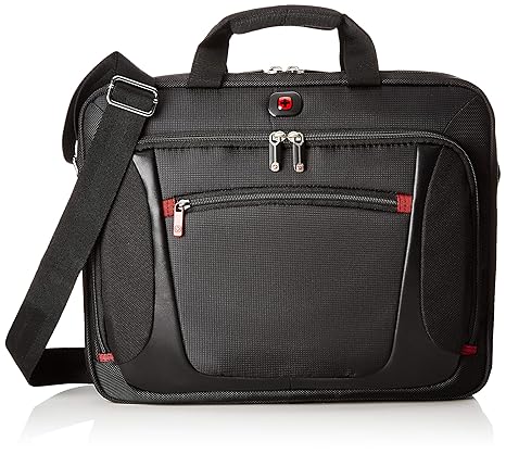 Wenger 600643 Sensor 15-Zoll-Laptop Aktentasche, gepolsterte Laptopfach mit iPad/Tablet / eReader Tasche in Schwarz {9 Liter}