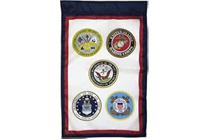 FlagSource U.S. Armed Forces Nylon Garden Flag, Made in The USA, 18x12"