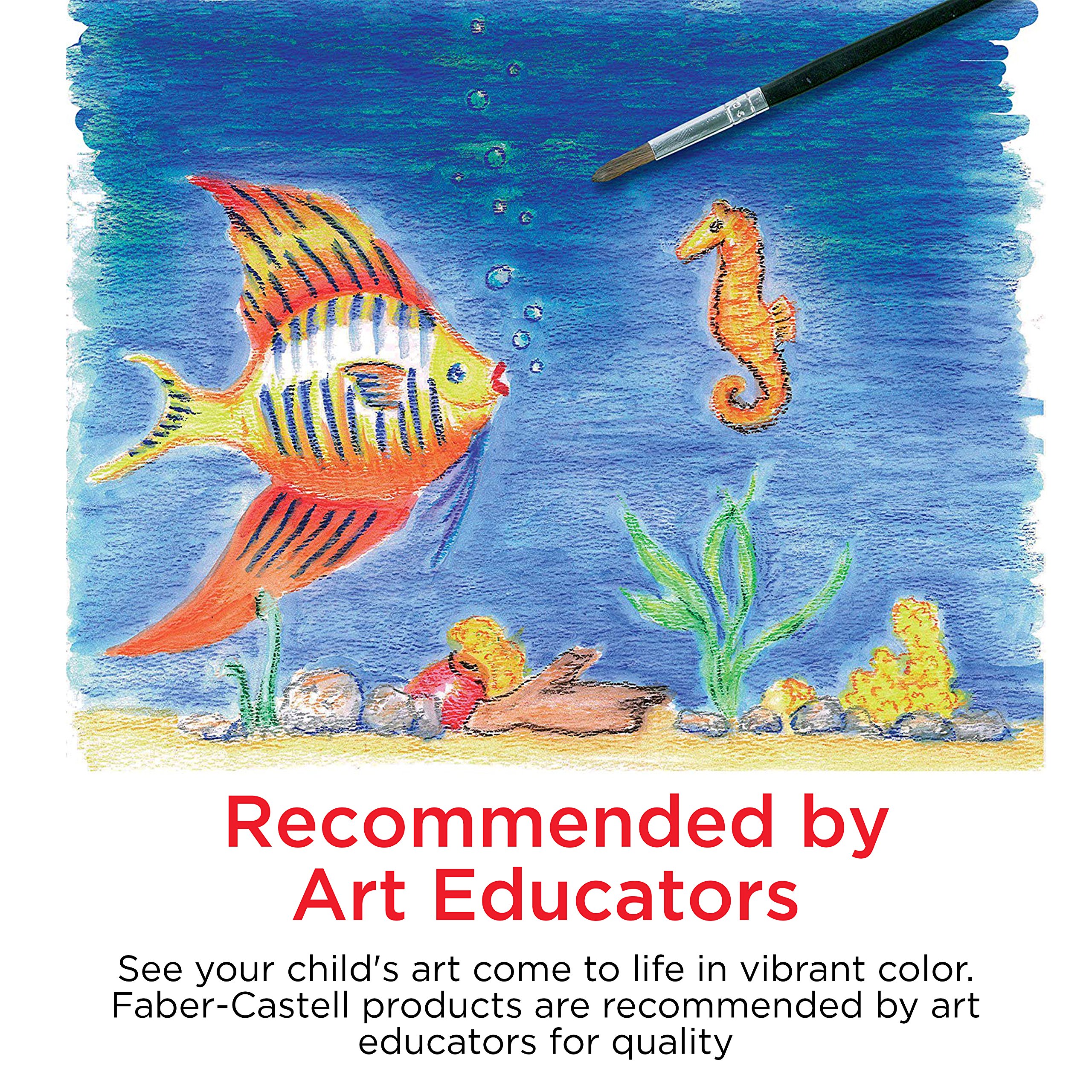 Faber-Castell Watercolor Crayons with Brush, 15 Colors - Watercolors For Kids