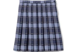 Lands' End School Uniform Girls Plaid Pleated Skirt Below The Knee
