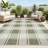 JONATHAN Y Bold Gingham Indoor Outdoor Area Rug 3X5 Green/Cream, Sabine Traditional Farmhouse for Backyard, Patio, Porch, Eas