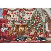 Cross Stitch Kit Luca-S GOLD - Cosy Fireplace, BU5041 | embroidery by Marussia