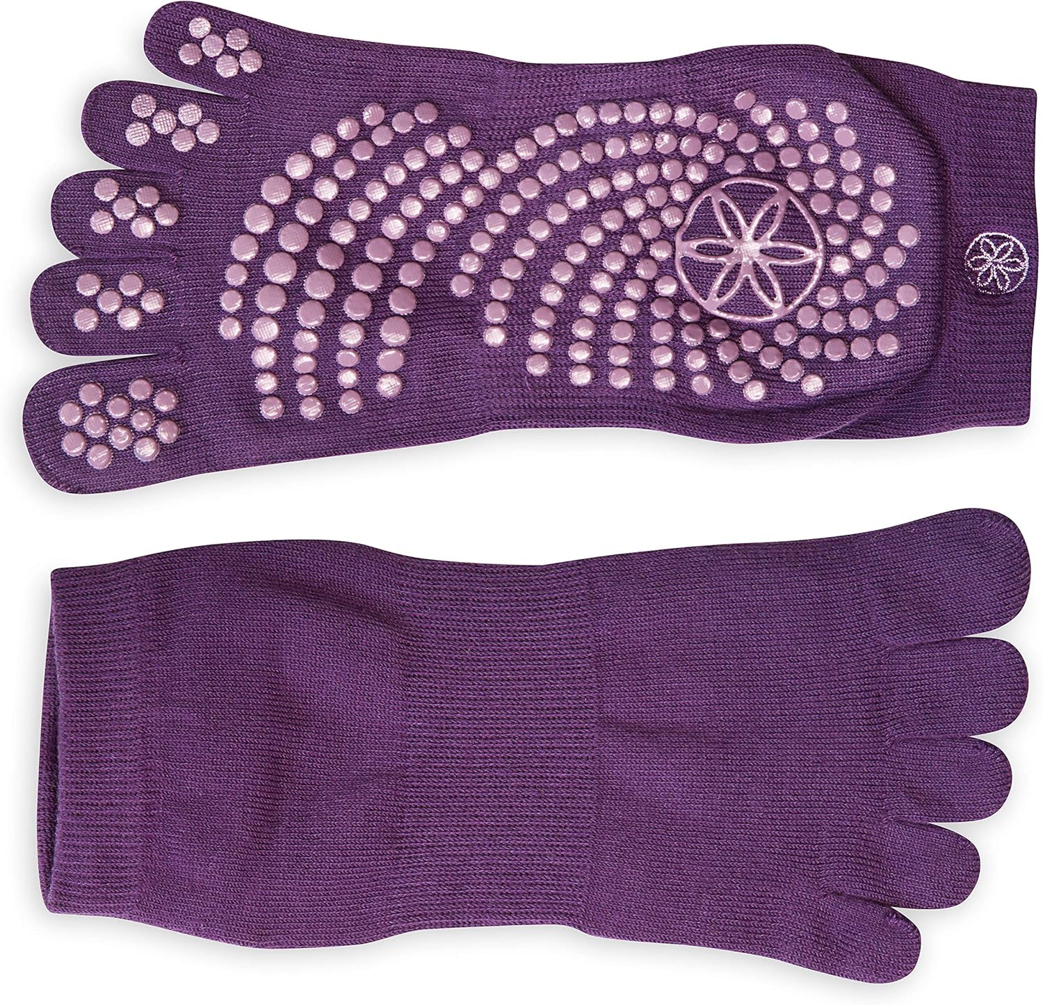 Gaiam Grippy Yoga Socks, Grey, Medium/Large : Yoga Toe Socks : Clothing