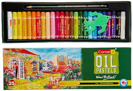 Amazoncom Camel 15 Shades Oil Pastels Include 1 Drawing