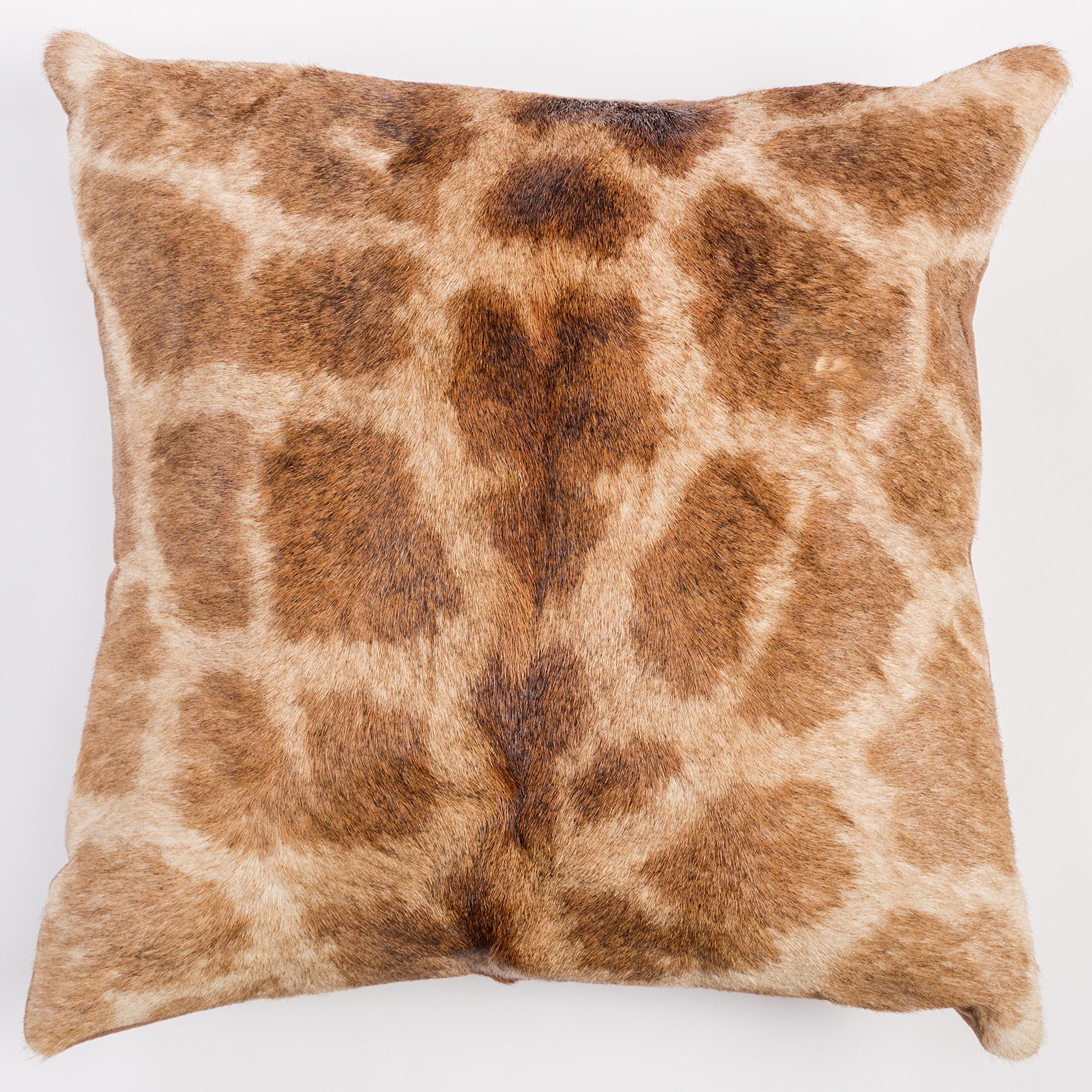 Real Giraffe Fur Pillow - 18 x 18 - Luxurious and Rare