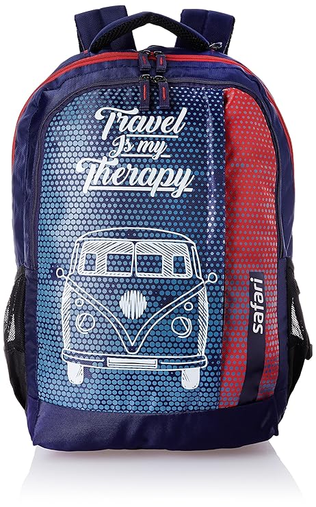 Safari 32 Ltrs Navy Blue Casual Backpack (TravelBug Navy Blue)