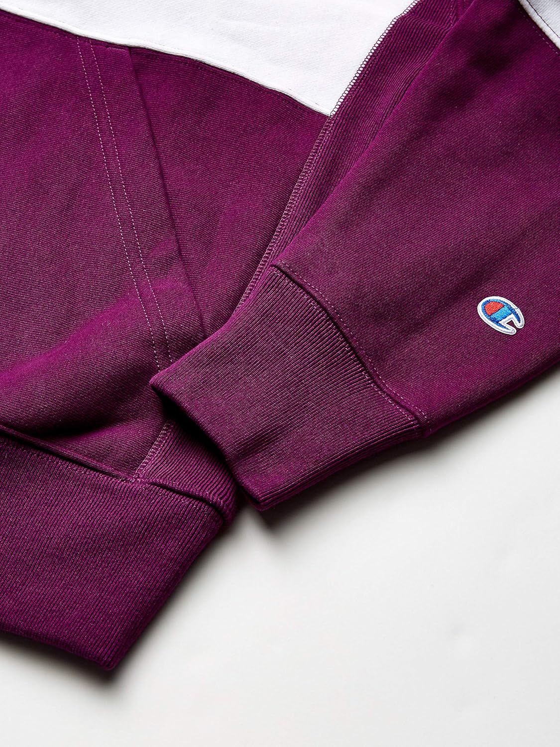 Champion LIFE Men's Reverse Weave Colorblock 1/2 Zip Mock Neck: Clothing
