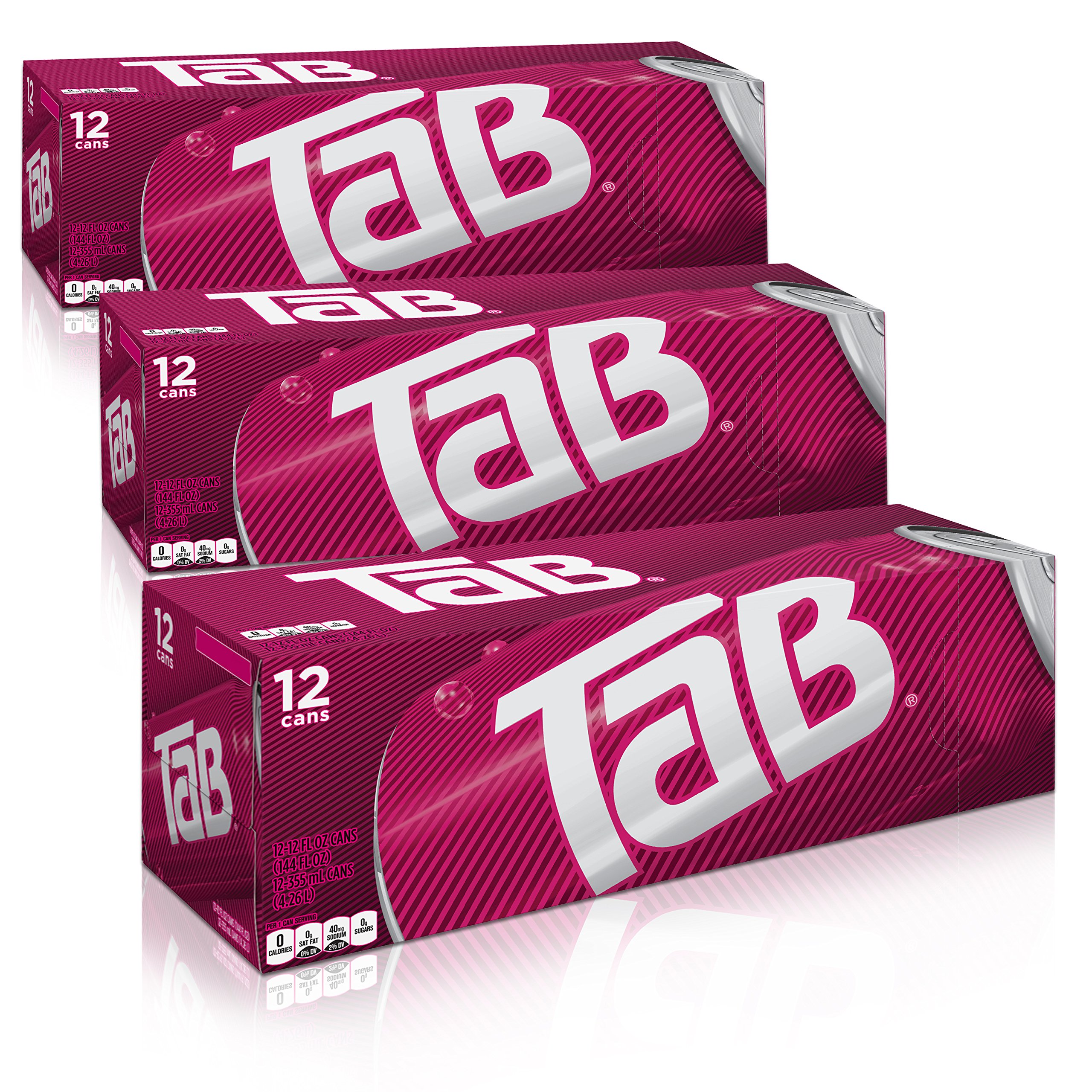 Tab Soda, 12 oz Can (Pack of 24) Soda Soft Drinks