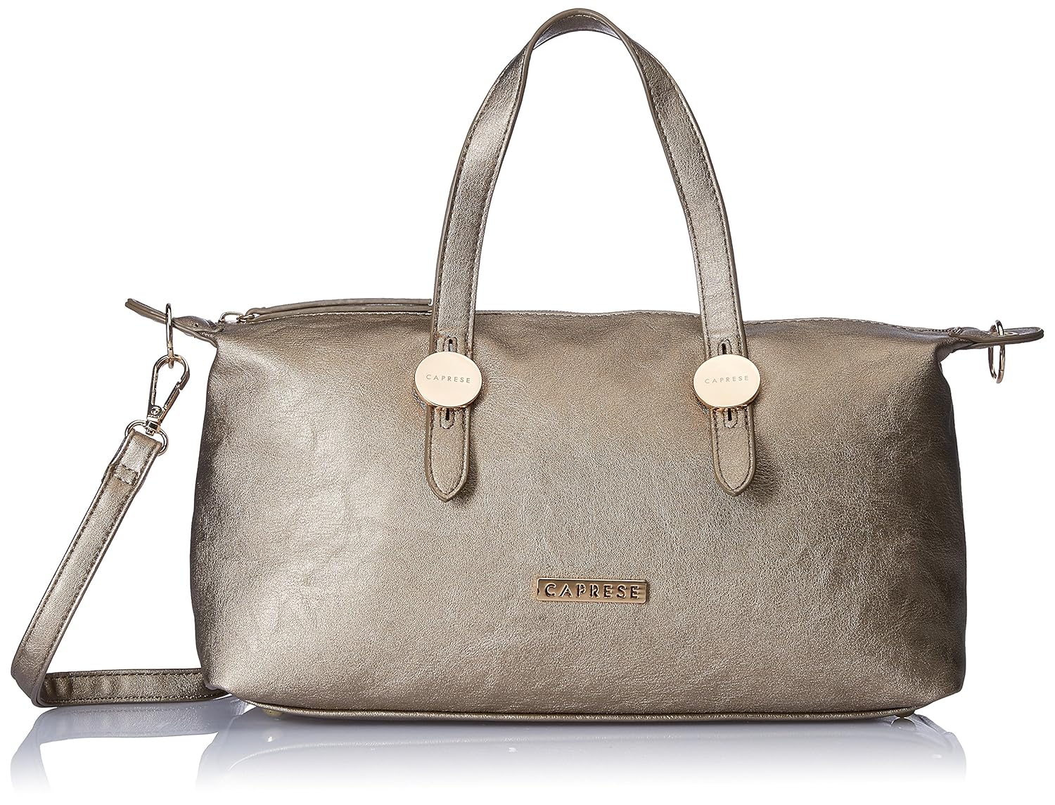caprese women's satchel (pale bronze metallic)