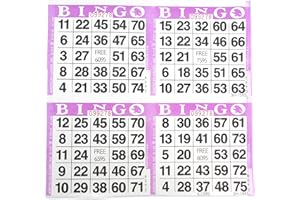 SMALLTOYS 4 on Purple Bingo Paper Cards - 750 sheets - 3000 cards