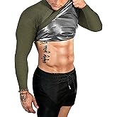 FUXERT Sauna Shirt for Men Long Sleeve Sauna Suit Heat Trapping Workout Shirts Sweat Enhance Vest for Workout Sports