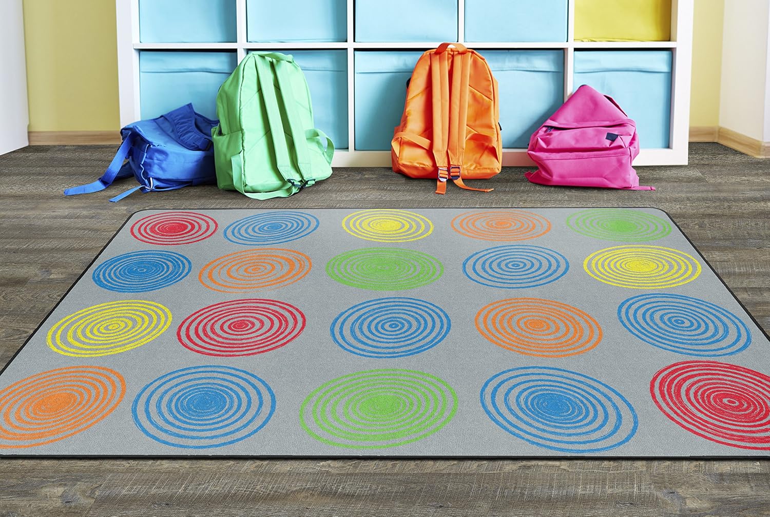 Flagship Carpets FE41244A Circles Primary 76x12 Childrens Classroom