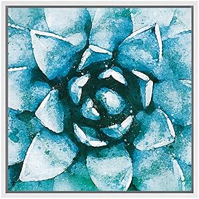 SIGNWIN Framed Canvas Wall Art Green Violet Queen...