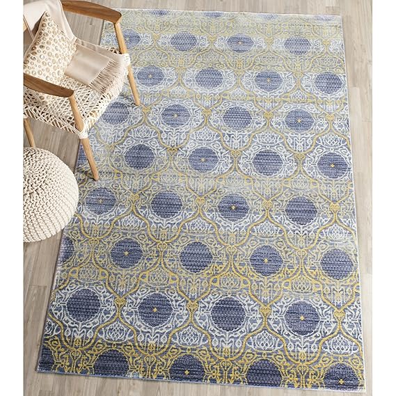 Safavieh Seamus gewebter Teppich, VAL106L, Lavendel / Gold, 121 X 182 cm