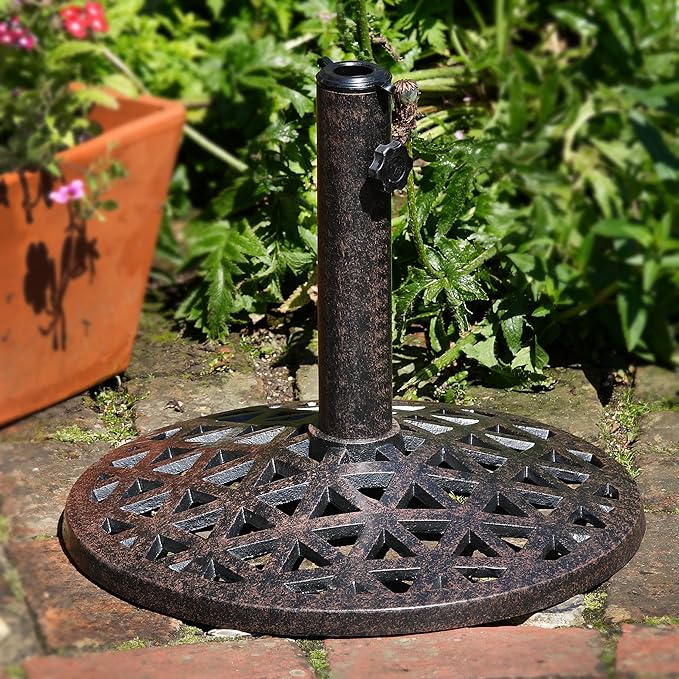 Metal Parasol Base Antique Bronze Amazon.co.uk Kitchen & Home