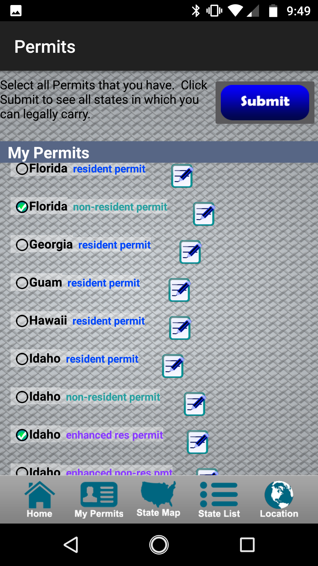 CCW Concealed Carry 50 State Guide Appstore for Android