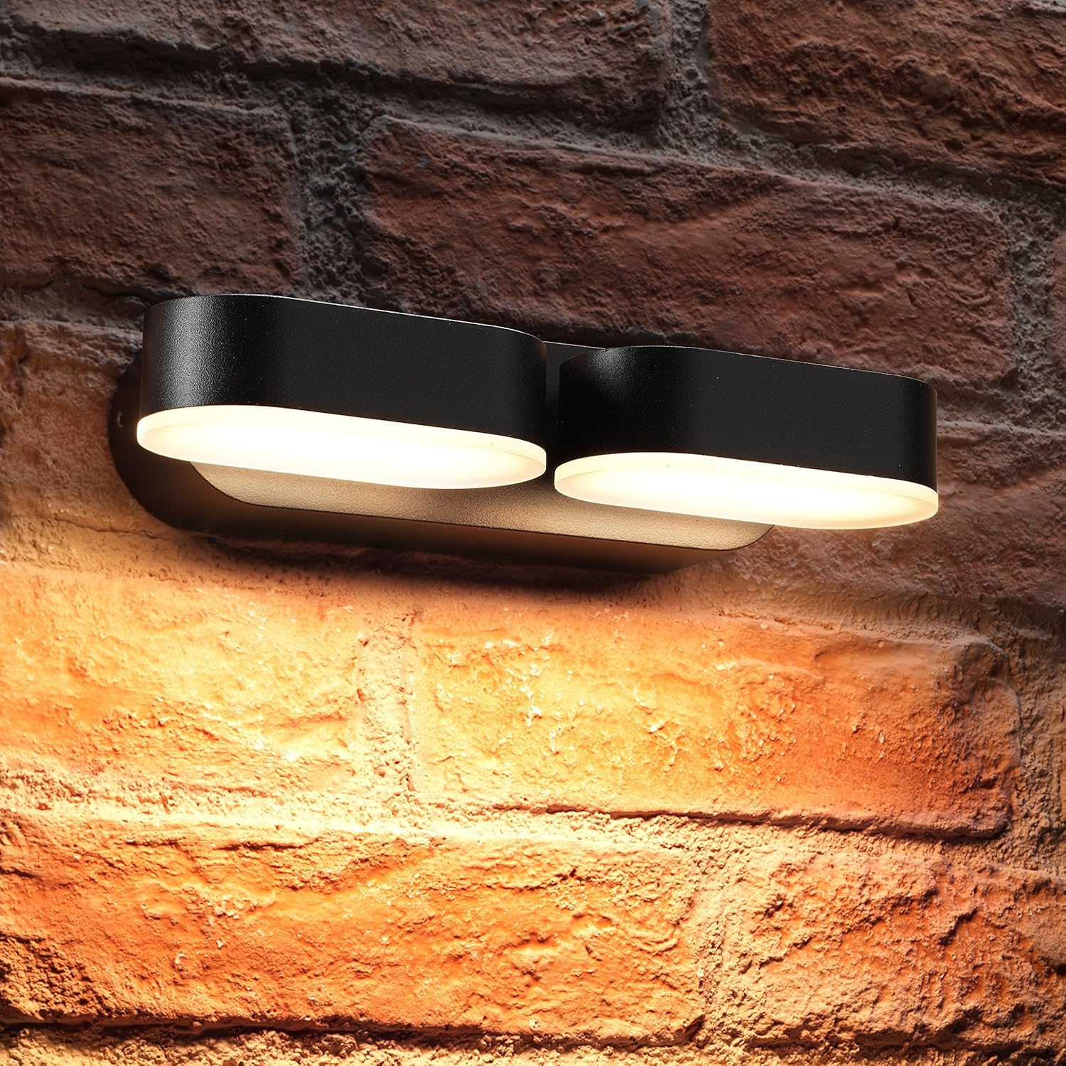 Auraglow 13w Indoor/Outdoor Integrated Twin LED Up & Down Swivel Rotating Wall Light - Image 3