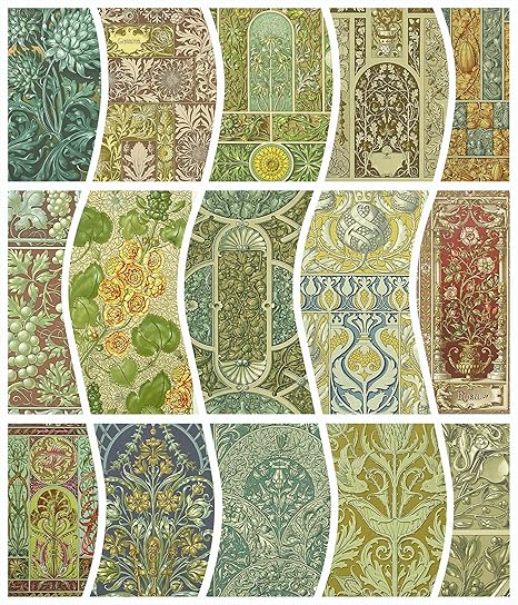 Anton Seder Art Nouveau Lamina De Collage De Plantas Para Decoupage Albumes De Recortes Efemera Cartulina Amazon Es Juguetes Y Juegos