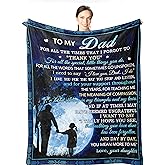 Wisegem Dad Gifts from Daughter - Dads Blanket from Daughters 60"x50" - Birthday Gifts for Daddy Who Wants Nothing - Father Gift Ideas - Best Dad Ever Present Christmas Fathers Day
