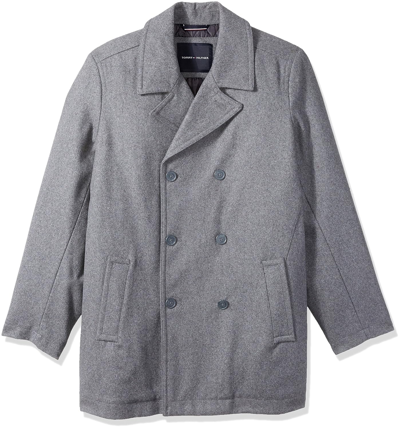 Tommy Hilfiger Mens Big and Tall Classic Wool Melton Peacoat Shops Men