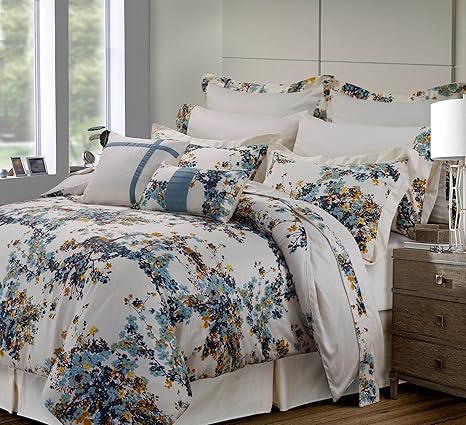 Amazon Com Tribeca Living Casablanca Cotton 12 Piece Bed In A Bag Set King Home Kitchen