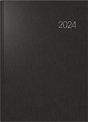 BRUNNEN Agenda giornaliera modello 787 2024 1 pagina = 1 giorno A4 nero