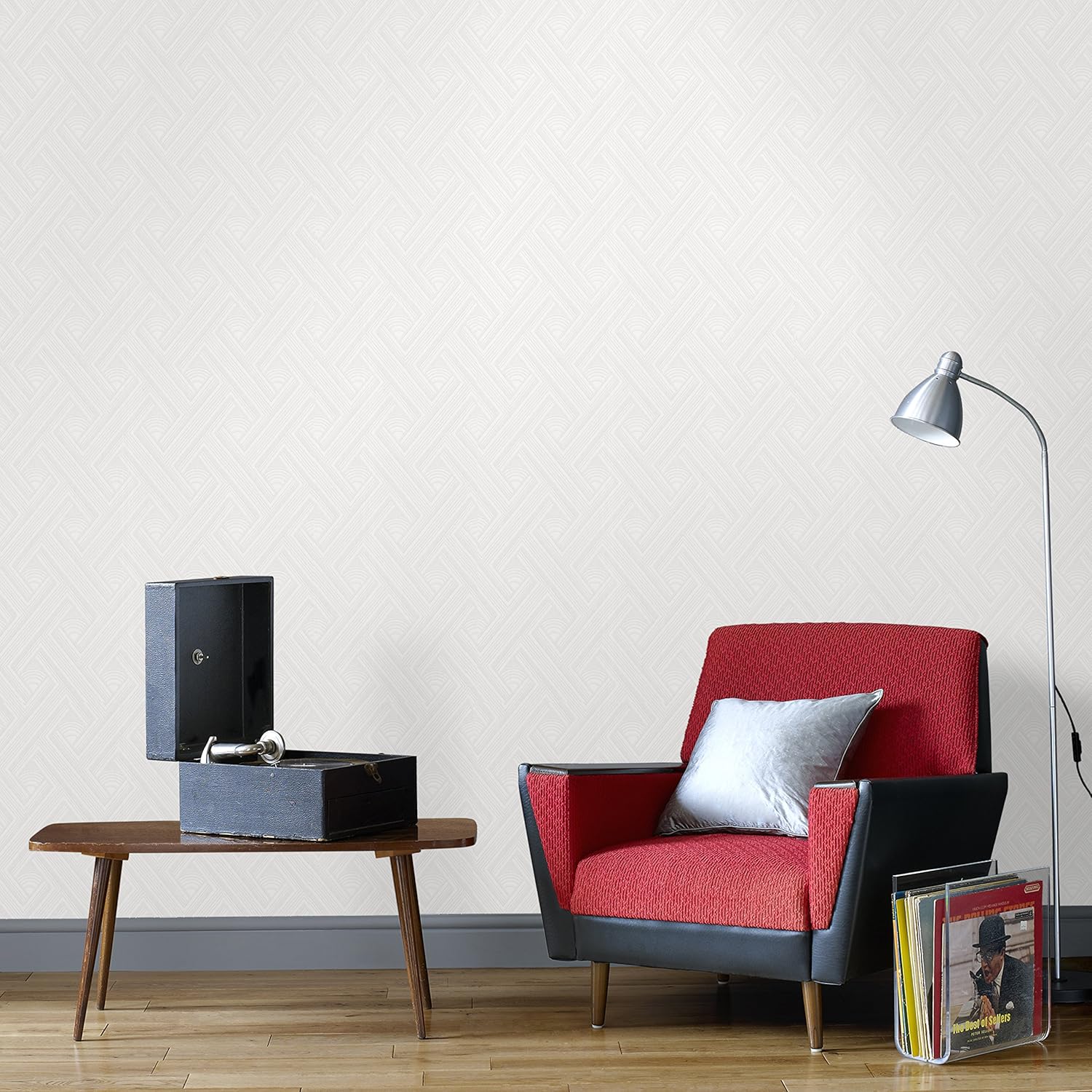 Superfresco Paintable Geometric White Durable Heavy Duty Wallpaper, 52 x 1000 cm - Image 4