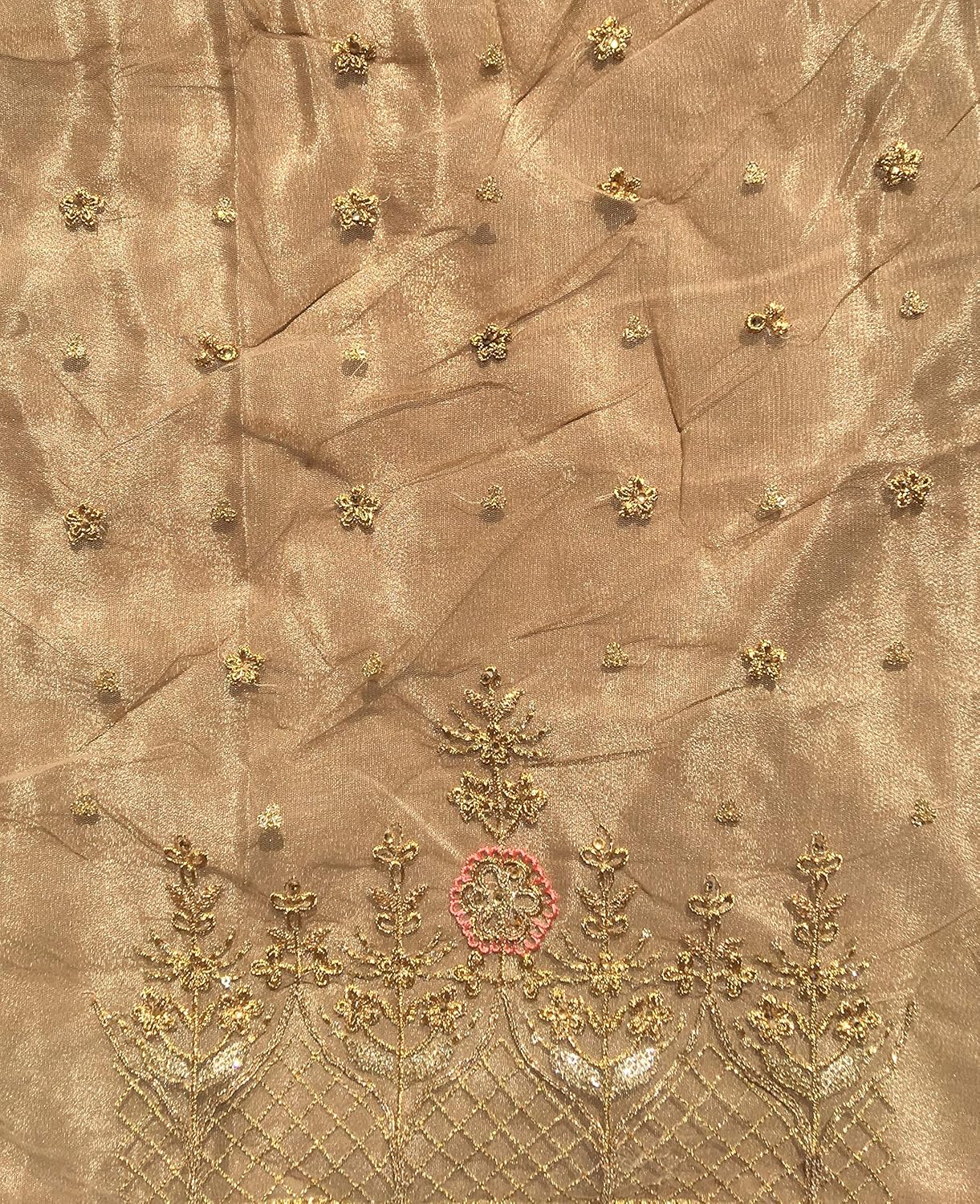 rudraprayag women's net and santoon anarkali gown (5407, gajjari, free size)