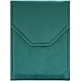 COWFEX Velvet Necklace Jewelry Travel Folder Storage Display Case (Green)