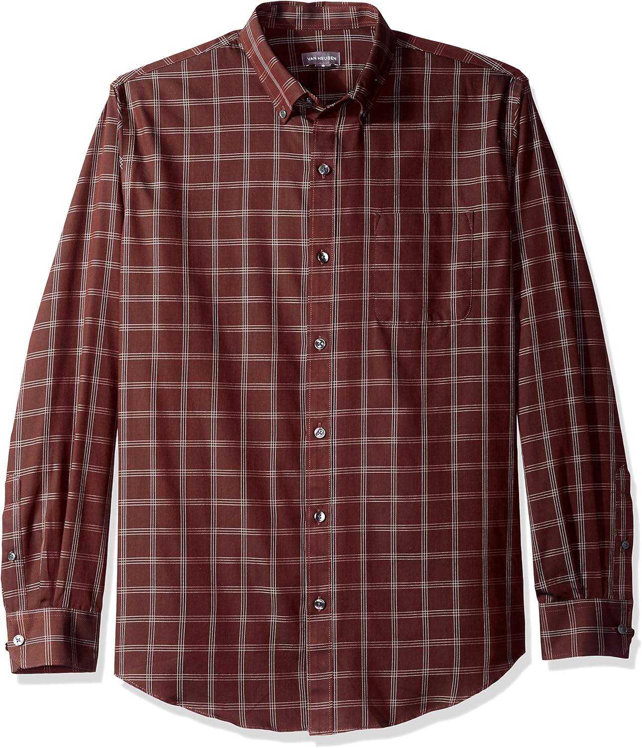Van Heusen Men's Wrinkle Free Twill Long Sleeve Button Down Shirt at  Men’s Clothing store