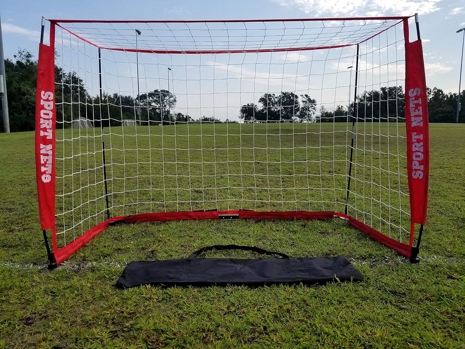 Sport Nets Portable Soccer Goal - Bow Frame Soccer Net with Carry Bag -Available is 4 Sizes 4' X 6' - 4' X 8' - 6' X 12-7 x 14 Feet : Sports & Outdoors