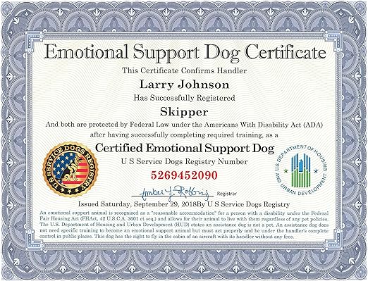getting a pet certified as an emotional support animal