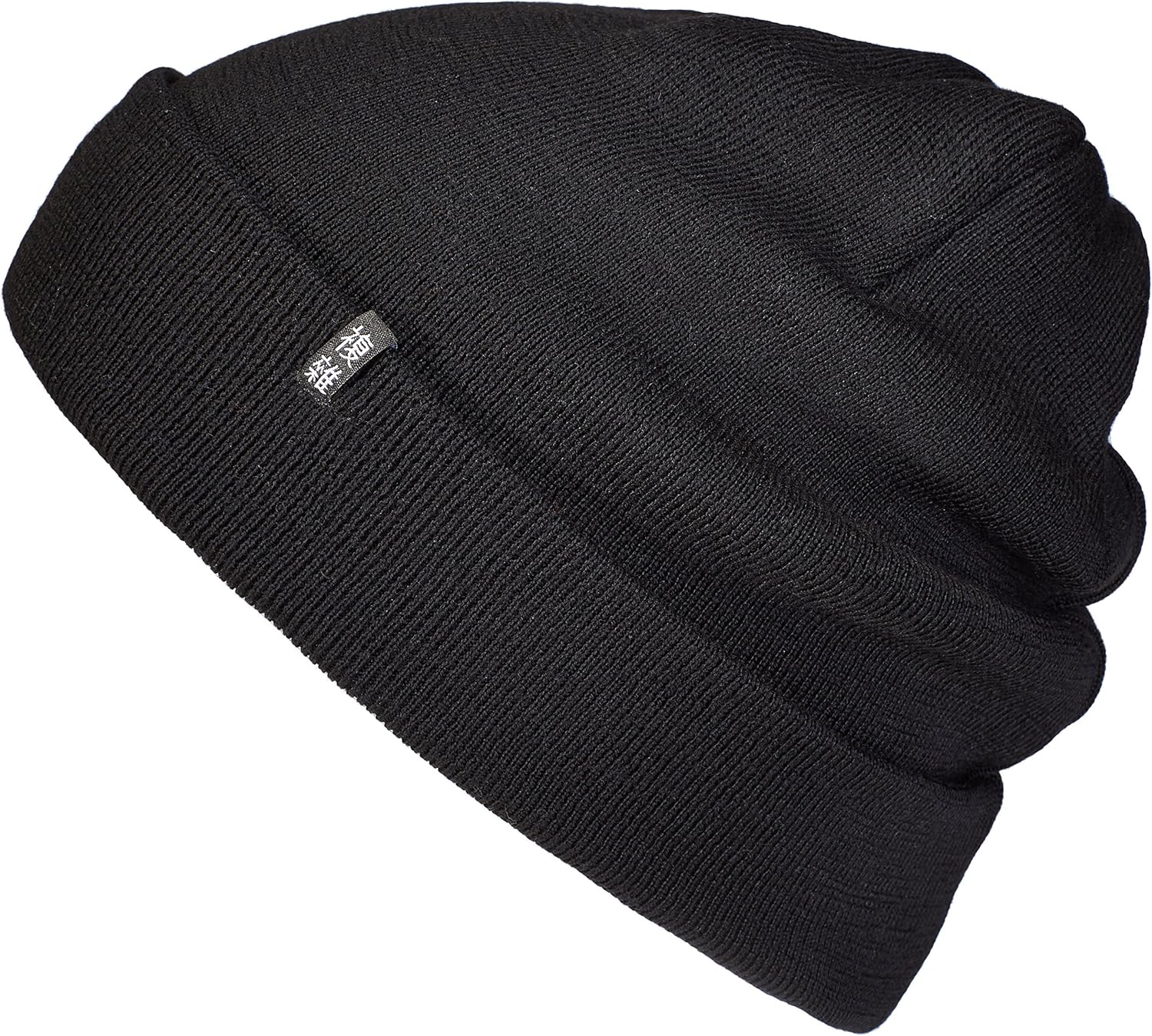 Enter the Complex® Winter Hats for Men & Women, Knit Beanie, 100% Merino Wool, Black