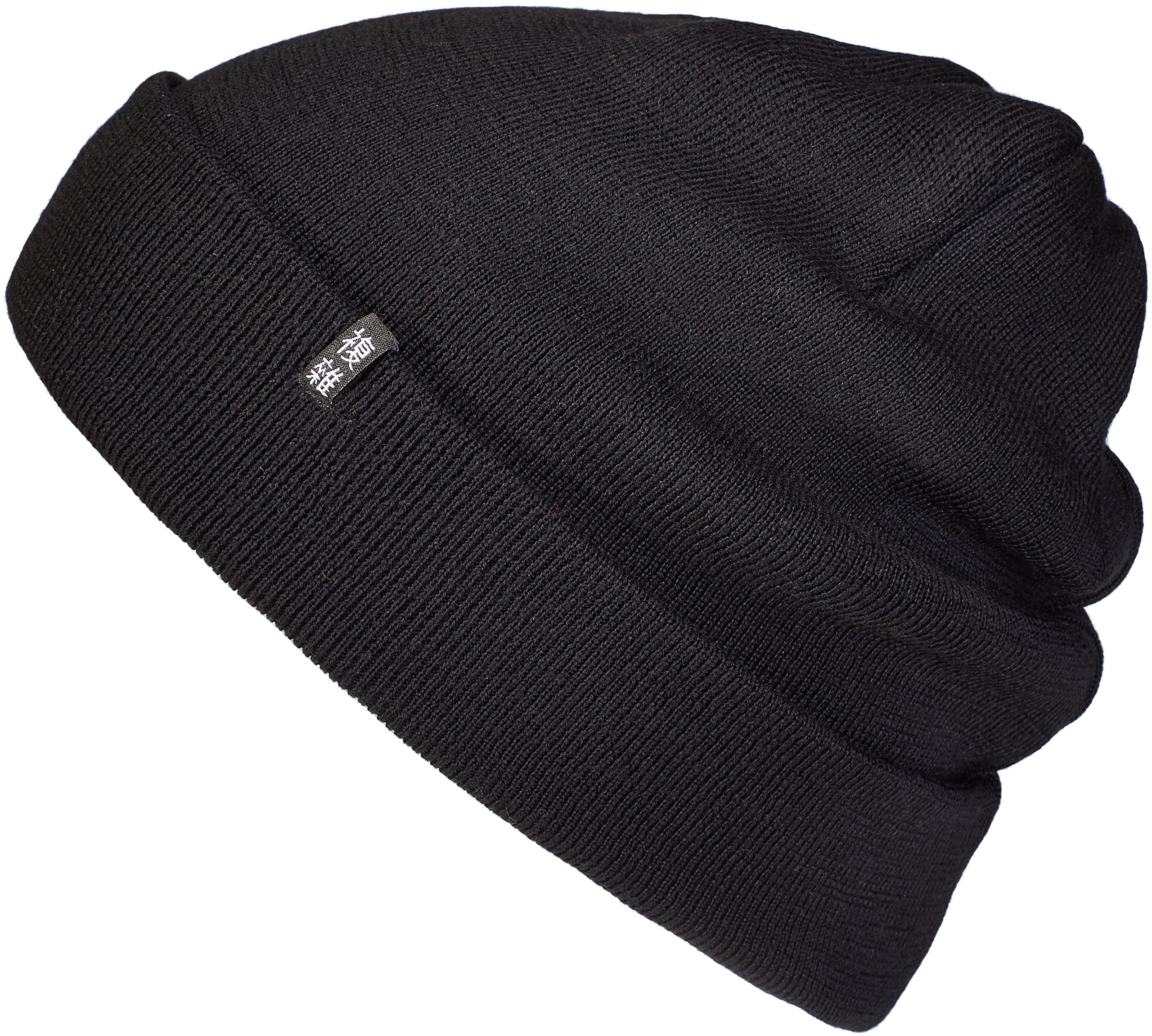 Enter the Complex® Winter Hats for Men & Women, Knit Beanie, 100% Merino Wool, Black