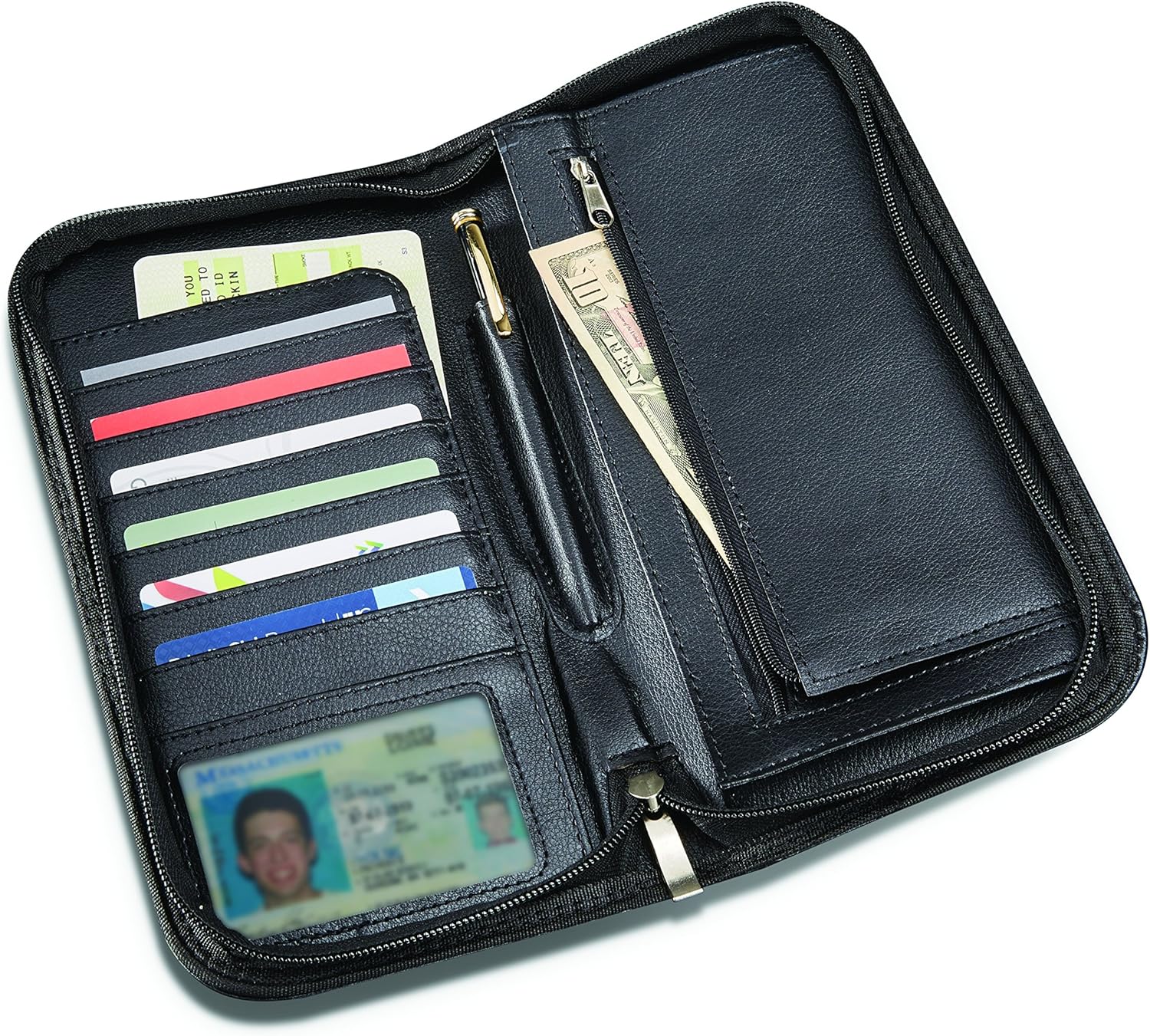 Samsonite Zip Close Travel Wallet, Black, One Size