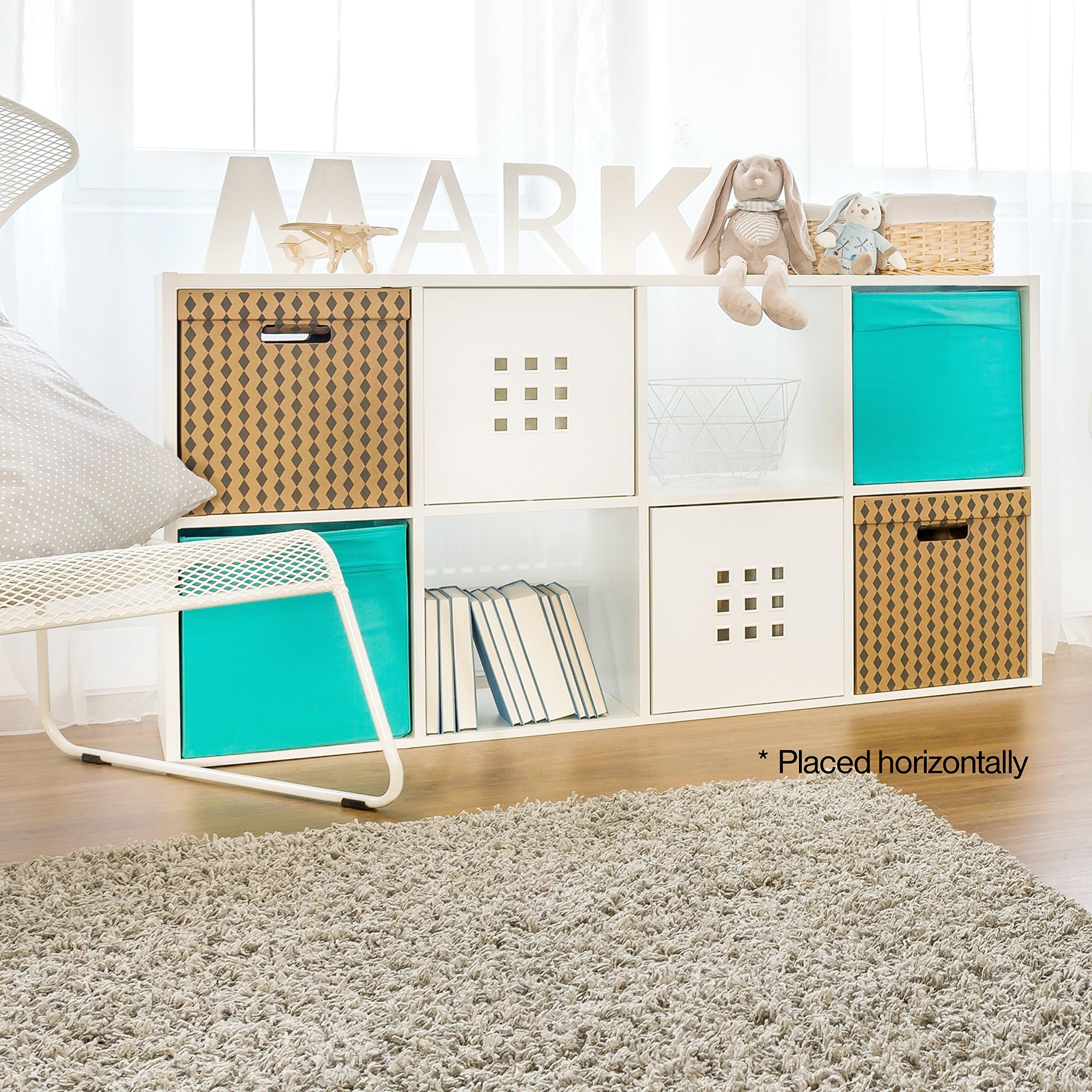 CAP LIVING Room Cube Organizer w/ Bins , Open Storage Shelf Bookcase, Colors Available in White and Espresso