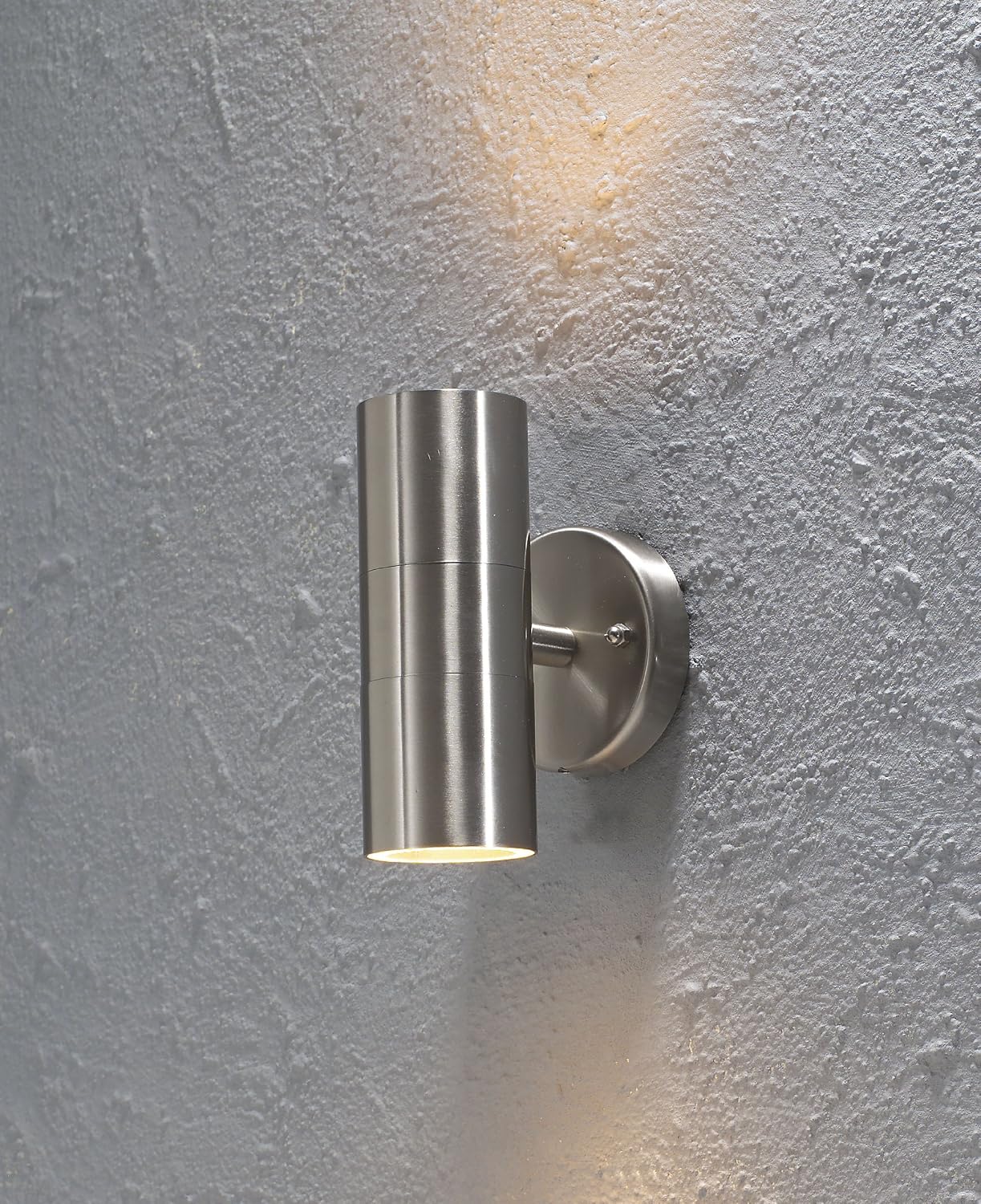 Konstsmide Outdoor Wall Light Mains Powered/Modena Up Down Modern Lantern/2 x 35 W GU10 Max Lamp/Clear Glass Lens/IP44/Outside Light Grey - Image 4